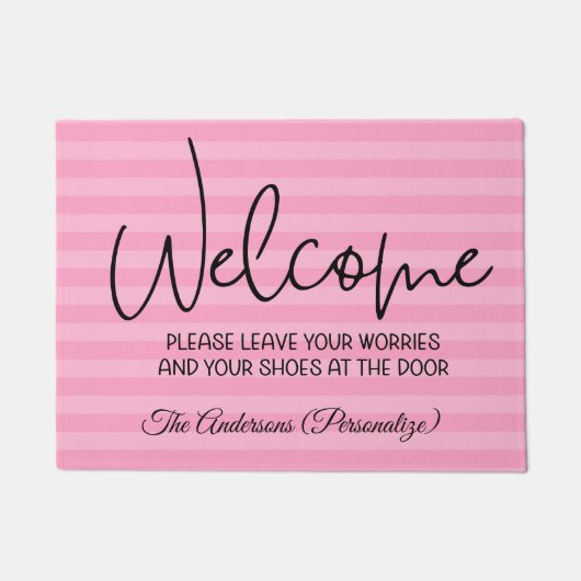 Welkom laat uw verontrustende schokken achter bij deurmat (Voorkant)