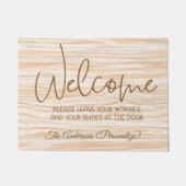 Welkom laat uw verontrustende schokken achter bij  deurmat (Voorkant)