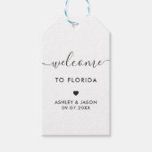 Welkom Label, bruiloft Welkomstcadeau Labels, Kraf Cadeaulabel (Voorkant)