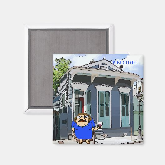 Welkom Lady op Desire St Magneet (Voorkant / Achterkant)