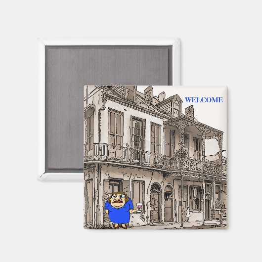 Welkom Lady op Desire St Magneet (Voorkant / Achterkant)