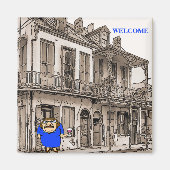 Welkom Lady op Desire St Magneet (Voorkant)