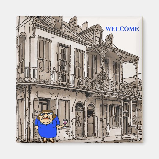 Welkom Lady op Desire St Magneet (Voorkant)