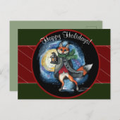 Welkom Lantern Fox Feestdagenkaart (Voorkant / Achterkant)