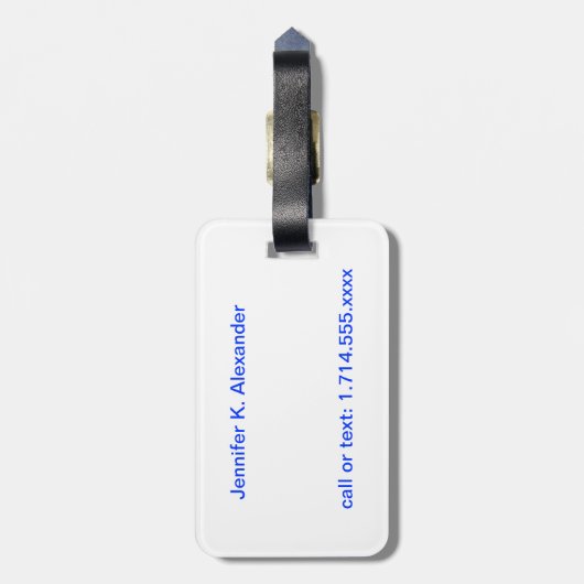 Welkom Las Vegas Bagagelabel (Achterkant verticaal)