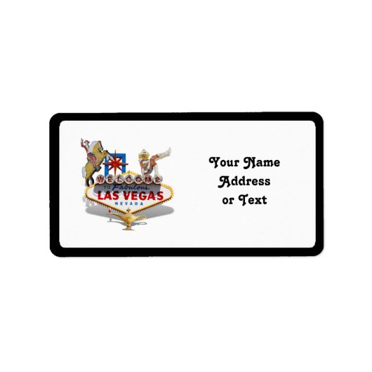 Welkom Las Vegas Etiket (Voorkant)
