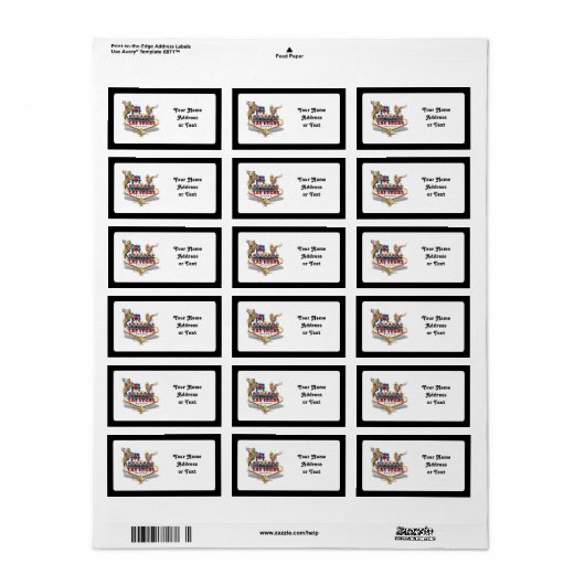 Welkom Las Vegas Etiket (Full Sheet)