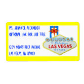 Welkom Las Vegas Etiket (Voorkant)