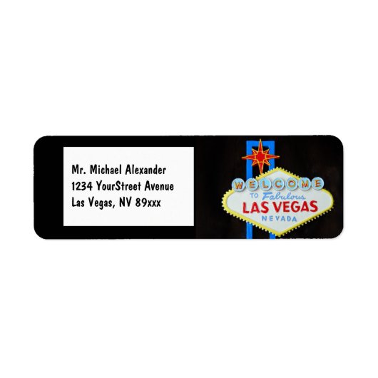 Welkom Las Vegas Etiket (Voorkant)