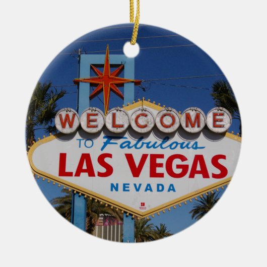 Welkom Las Vegas Keramisch Ornament (Voorkant)