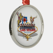 Welkom Las Vegas Metalen Ornament (Rechts)