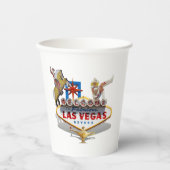 Welkom Las Vegas Papieren Bekers (Voorkant)
