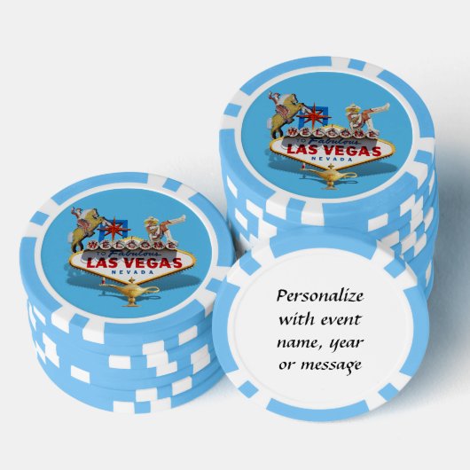 Welkom Las Vegas Poker Chips (Opstapeling)