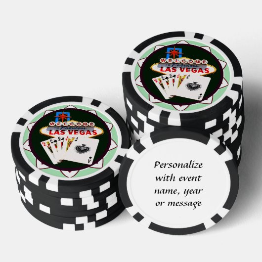 Welkom Las Vegas Poker Chips (Opstapeling)