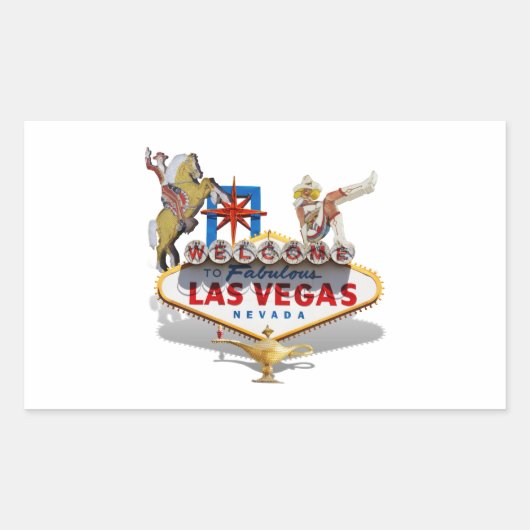 Welkom Las Vegas Rechthoekige Sticker (Voorkant)