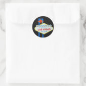 Welkom Las Vegas Ronde Sticker (Tas)