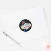 Welkom Las Vegas Ronde Sticker (Envelop)