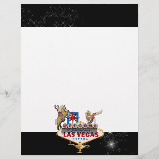 Welkom Las Vegas Sign On Starry Background (Voorkant)