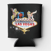 Welkom Las Vegas Sign On Starry Background Blikjeskoeler (Voorkant)