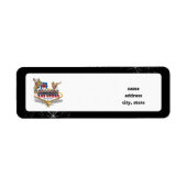 Welkom Las Vegas Sign On Starry Background Etiket (Voorkant)