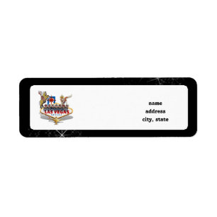 Welkom Las Vegas Sign On Starry Background Etiket