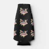 Welkom Las Vegas Sign On Starry Background Flesjeskoeler (Voorkant)