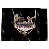 Welkom Las Vegas Sign On Starry Background Large Cadeautasje (Achterkant)