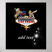 Welkom Las Vegas Sign On Starry Background Poster (Voorkant)