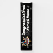 Welkom Las Vegas Sign On Starry Background Spandoek (Verticaal)