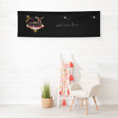 Welkom Las Vegas Sign On Starry Background Spandoek (Insitu)