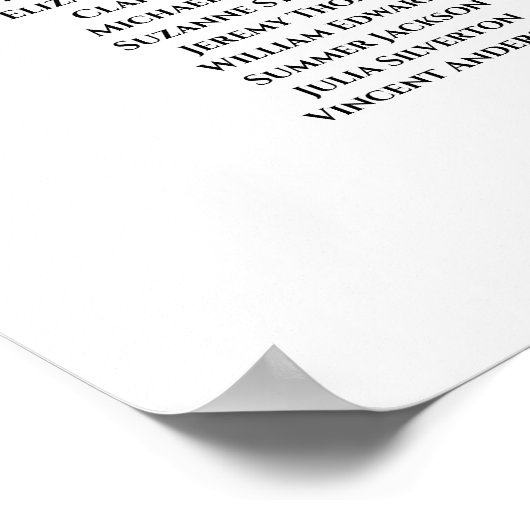 Welkom! Lavender Boho Rozen 9 Tabel Zetel Poster (Hoek)