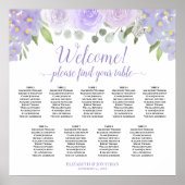 Welkom! Lavender Boho Rozen 9 Tabel Zetel Poster (Voorkant)