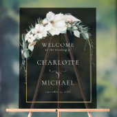 "WELKOM" LEAFY WEDDING ACRYL BORD (Neutraal)