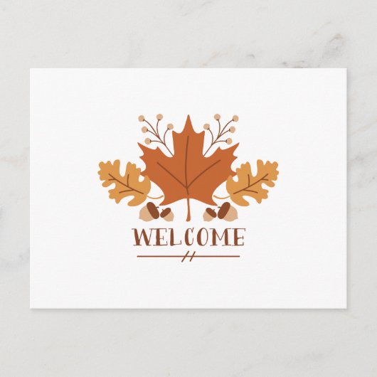 Welkom Leaves Briefkaart (Voorkant)