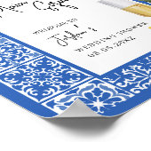 Welkom leemons en mediterraan Tegel bruiloft Poster (Hoek)