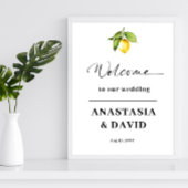 Welkom Lemon Wedding Poster