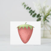 Welkom lente ・ aardbei briefkaart (Staand voorkant)