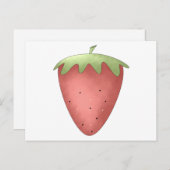 Welkom lente ・ aardbei briefkaart (Voorkant / Achterkant)