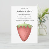 Welkom lente ・ aardbei kaart (Staand voorkant)