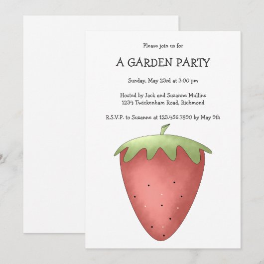 Welkom lente ・ aardbei kaart (Voorkant / Achterkant)