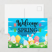 Welkom lente briefkaart (Voorkant / Achterkant)