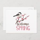 Welkom lente briefkaart (Voorkant / Achterkant)