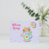 Welkom lente briefkaart (Staand voorkant)