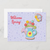 Welkom lente briefkaart (Voorkant / Achterkant)