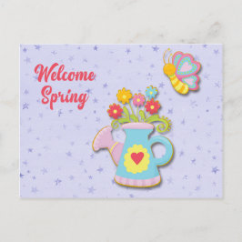 Welkom lente briefkaart