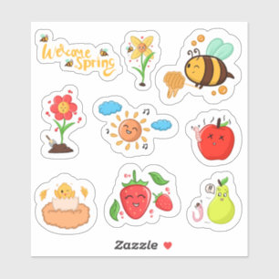 Welkom lente elementen set 2 planner sticker