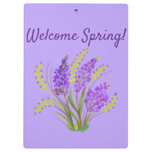 Welkom lente! klembord (Achterkant)