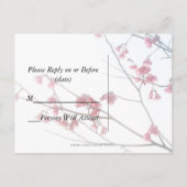 Welkom lente / Oosterse Zen Flora RSVP Uitnodiging Briefkaart (Achterkant)
