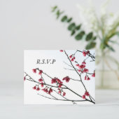 Welkom lente / Oosterse Zen Flora RSVP Uitnodiging Briefkaart (Staand voorkant)
