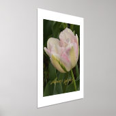 Welkom lente! Roze Tulp Folie Tekst Afdrukken Post Folie Afdrukken (Laagn)